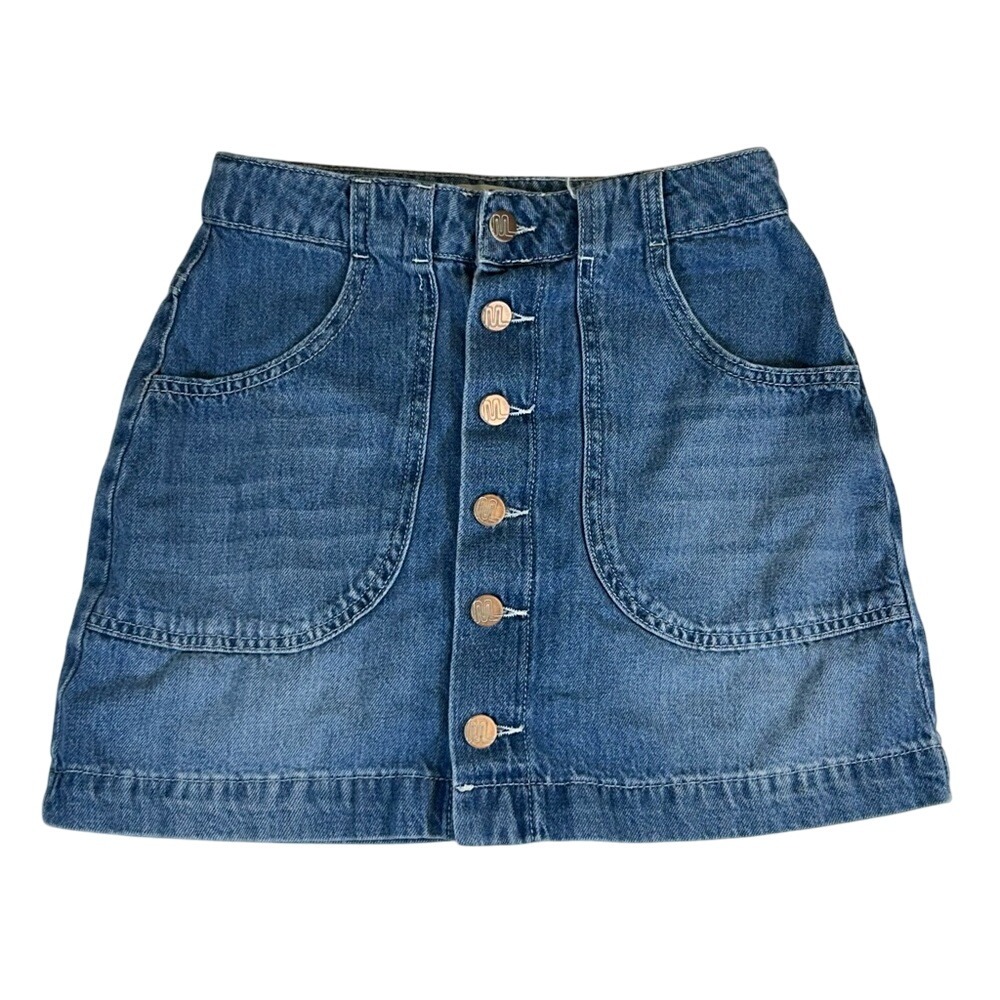 Marine Layer Emilia High Waisted Mini Skirt with Button Details Women's Size 0 - Picture 3 of 9